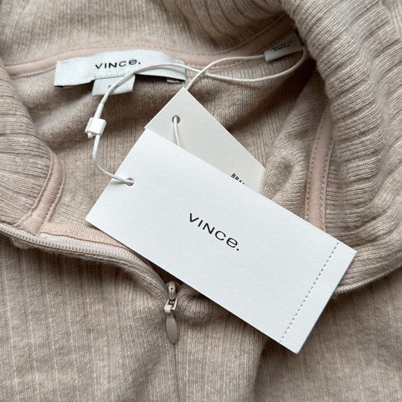 NWT Vince Ribbed Half Zip Turtleneck Sweater Size Small - Picture 11 of 13